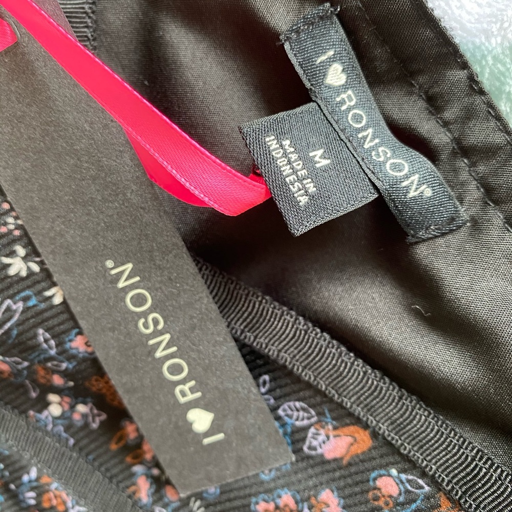 I heart Robson floral dress NWT m purple black